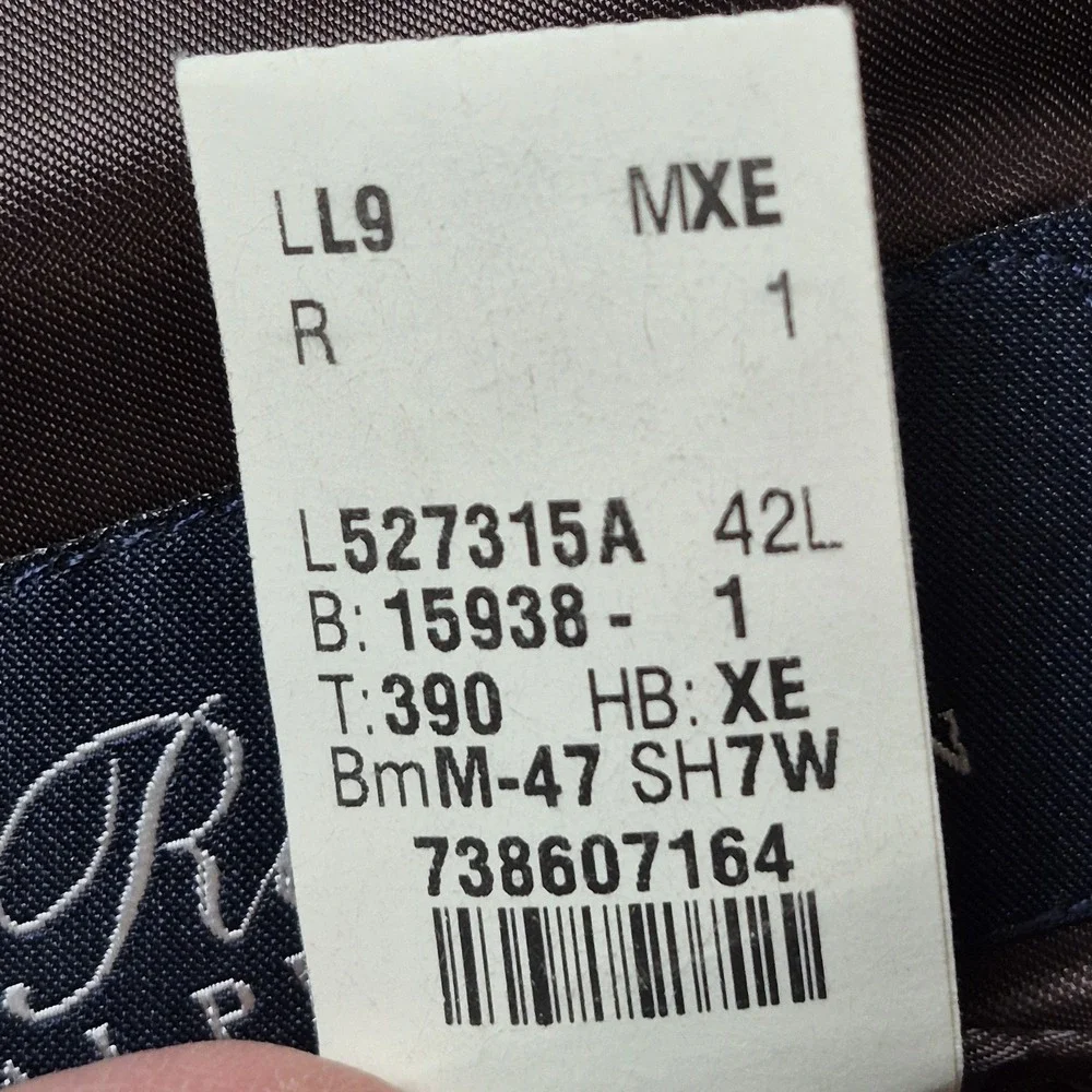 VTG Ralph Lauren Men's 42L Silk Wool Glen Plaid Sport Coat Blazer Preppy Classic